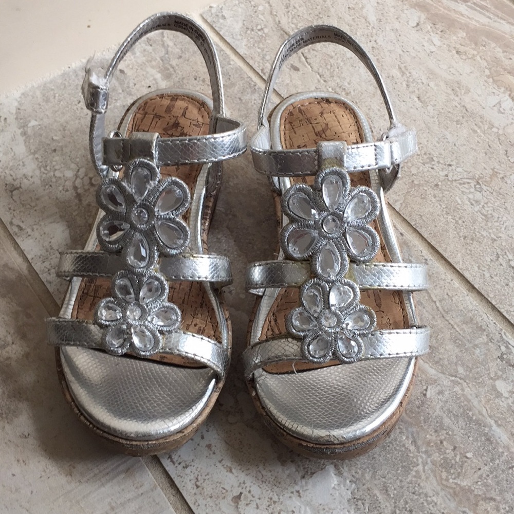 Girls sandals wedge with jewels